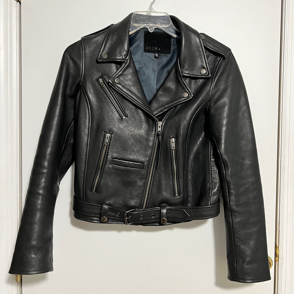 *SALE* NEUW Genuine leather motorcycle jacket.  NWOT!  Very high quality. - Picture 3 of 8